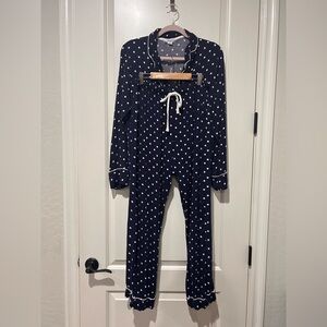 🌀💙Splendid Midnight Blue Pajama Set with White Polka Dots🌀💙 Comfy & Soft
